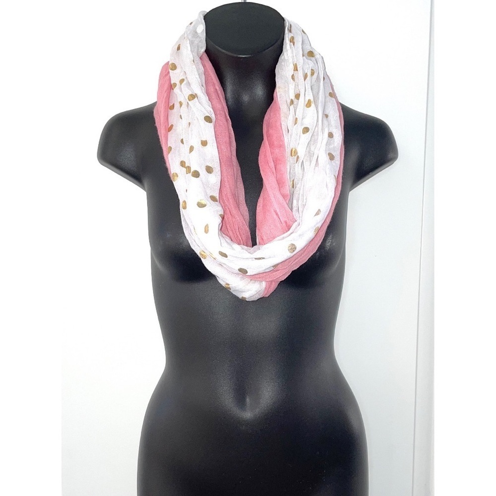 Polka dot infinity scarf